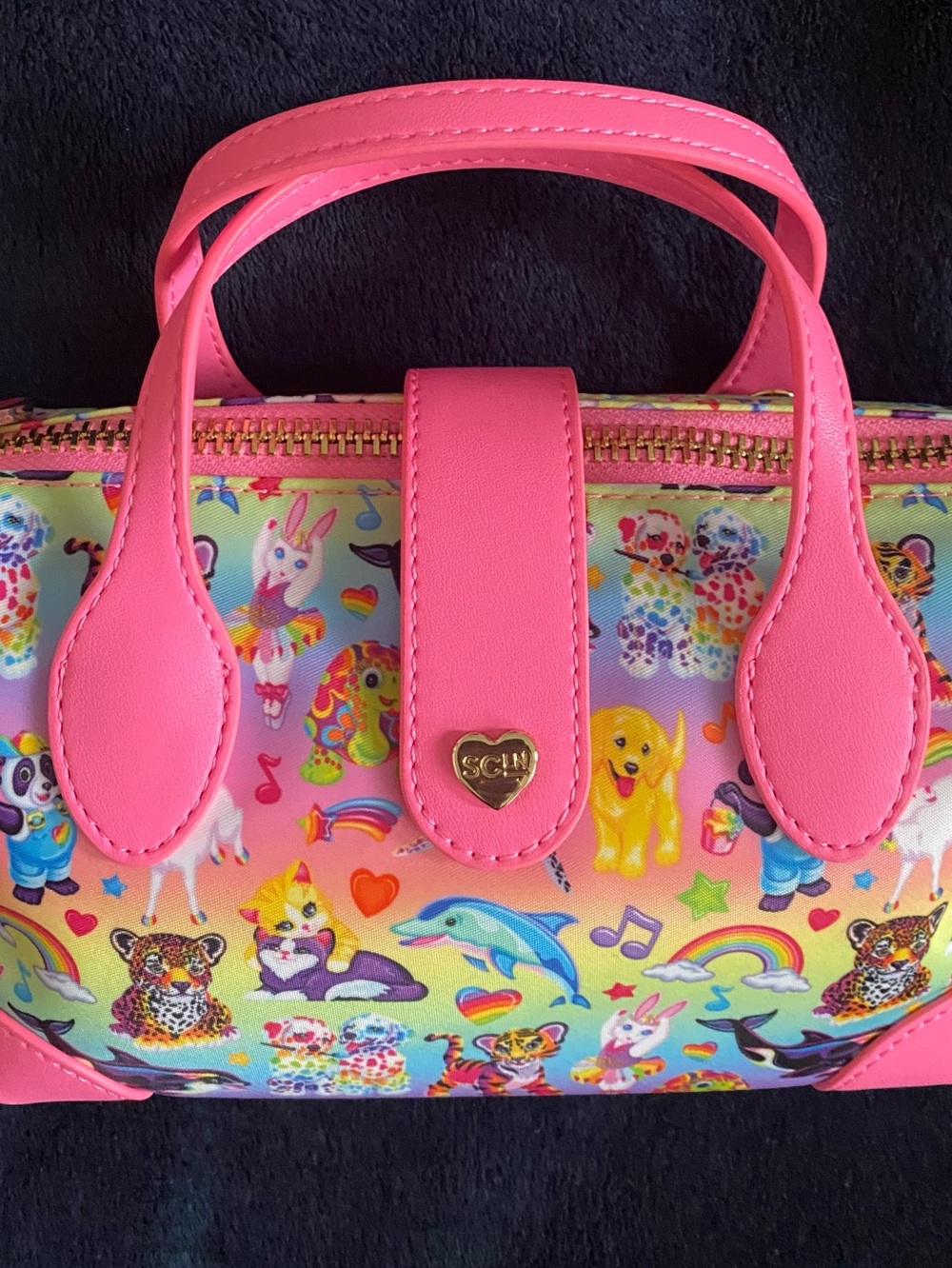 Stoney Clover Lane x Lisa Frank mini pouchette crossbody bag - EUC - Picture 3 of 6